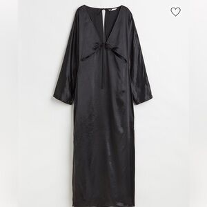 Hm - Cut out satin black dress